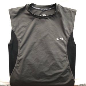 Grey and black mans shirt